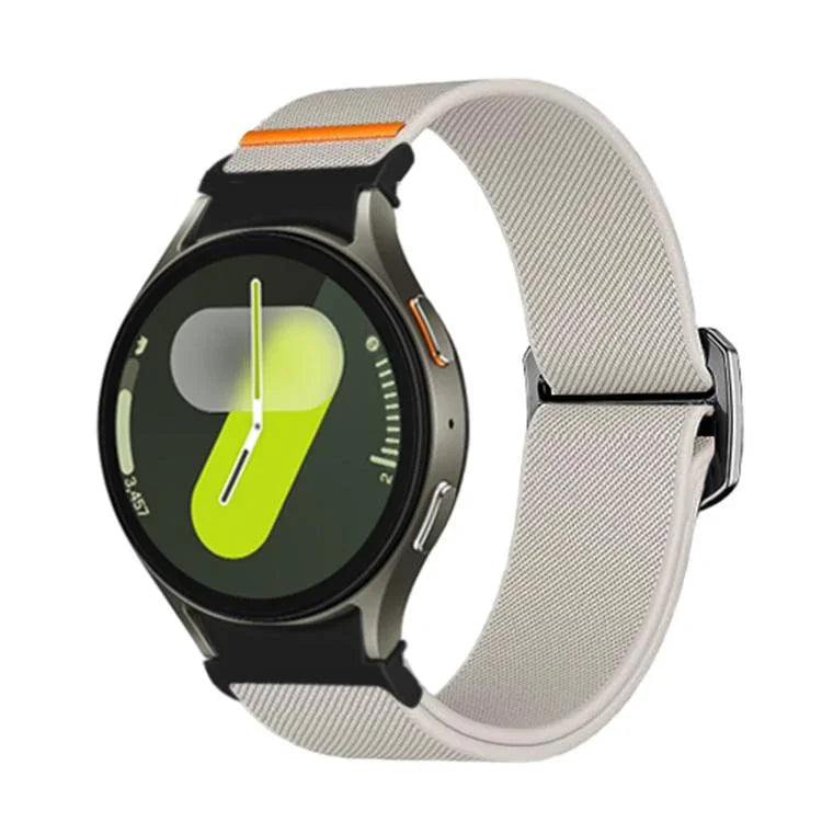 Kalebol ボタン伸縮ナイロンウォッチバンド、Samsung Galaxy Watch 5 Pro / 6 / 7 用