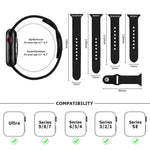 Kalebol リバースバックル シリコンウォッチバンド Apple Watch 46mm / 49mm / 45mm / 44mm用、Apple Watch 42mm / 41mm / 40mm / 38mm用