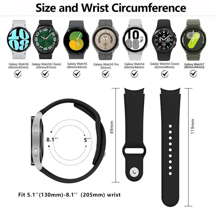 Kalebol リバースバックル シリコンウォッチバンド、Samsung Galaxy Watch 7 / 6 / 5 / 4 用