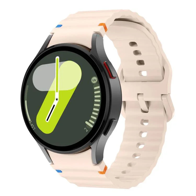 Kalebol ウェーブステッチ シリコンウォッチバンド、Samsung Galaxy Watch 7 / 6 / 5 / 4 用