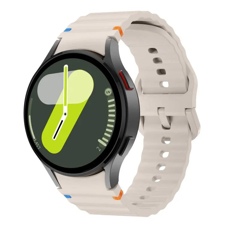 Kalebol ウェーブステッチ シリコンウォッチバンド、Samsung Galaxy Watch 7 / 6 / 5 / 4 用