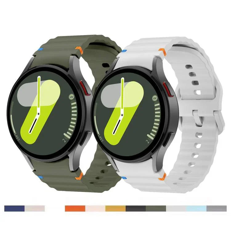 Kalebol ウェーブステッチ シリコンウォッチバンド、Samsung Galaxy Watch 7 / 6 / 5 / 4 用