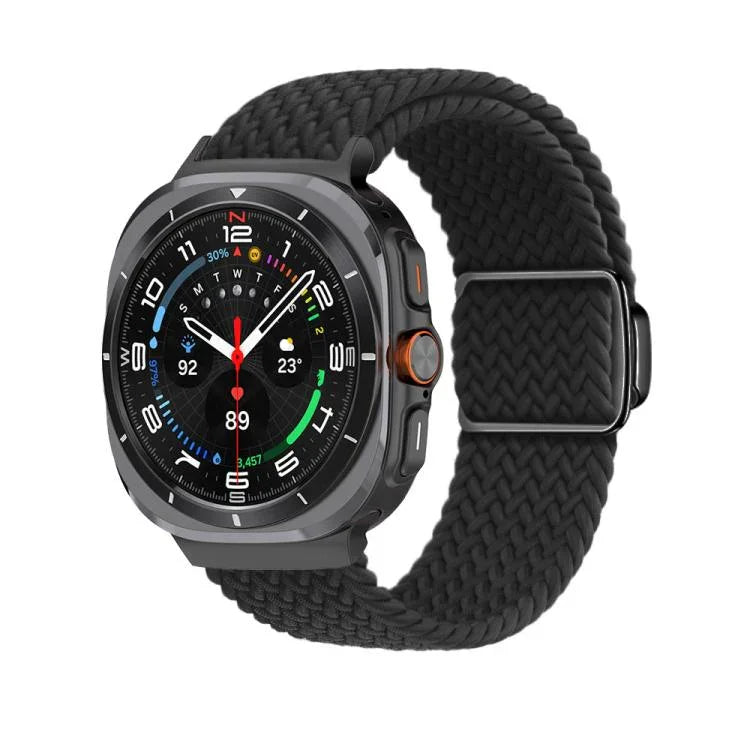Kalebol 編みループマグネットブラックバックルウォッチバンド、Samsung Galaxy Watch Ultra 47mm / Ultra 2025 用