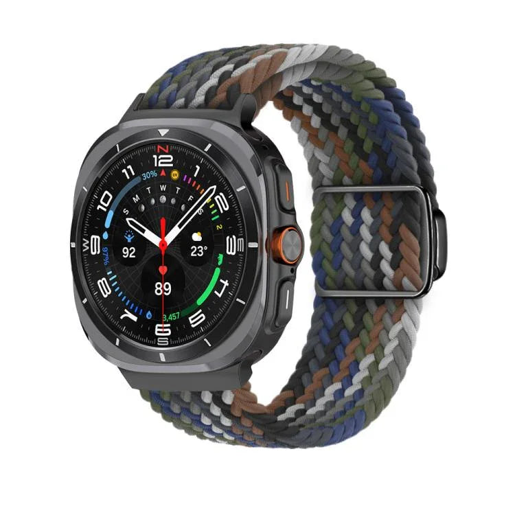 Kalebol 編みループマグネットブラックバックルウォッチバンド、Samsung Galaxy Watch Ultra 47mm / Ultra 2025 用