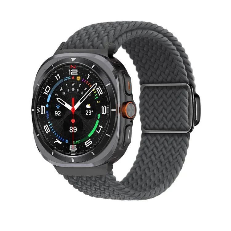 Kalebol 編みループマグネットブラックバックルウォッチバンド、Samsung Galaxy Watch Ultra 47mm / Ultra 2025 用