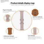 Kalebol 8字バックル ローズ型押しシリコンウォッチバンド Apple Watch 46mm / 49mm / 45mm / 44mm用、Apple Watch 42mm / 41mm / 40mm / 38mm用