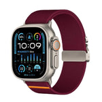Kalebol パラシュートバックル 弾性ナイロンウォッチバンド Apple Watch 46mm / 49mm / 45mm / 44mm用、Apple Watch 42mm / 41mm / 40mm / 38mm用