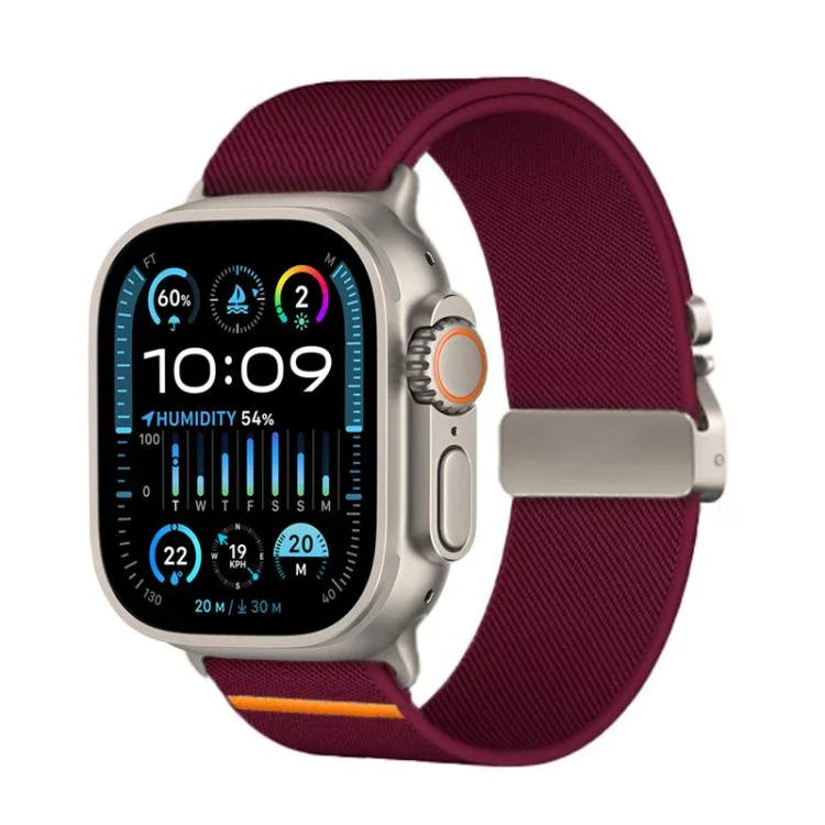 Kalebol パラシュートバックル 弾性ナイロンウォッチバンド Apple Watch 46mm / 49mm / 45mm / 44mm用、Apple Watch 42mm / 41mm / 40mm / 38mm用