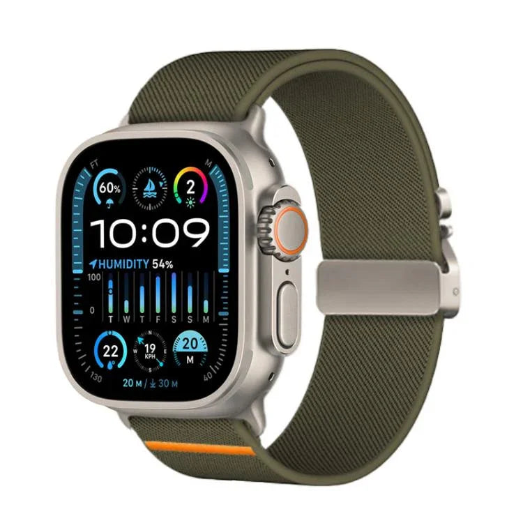Kalebol パラシュートバックル 弾性ナイロンウォッチバンド Apple Watch 46mm / 49mm / 45mm / 44mm用、Apple Watch 42mm / 41mm / 40mm / 38mm用