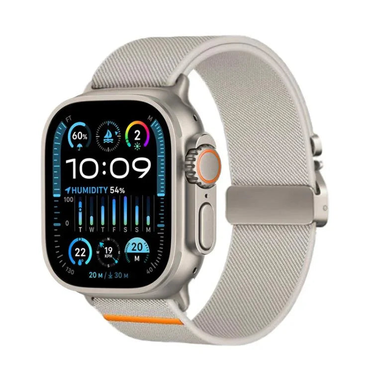 Kalebol パラシュートバックル 弾性ナイロンウォッチバンド Apple Watch 46mm / 49mm / 45mm / 44mm用、Apple Watch 42mm / 41mm / 40mm / 38mm用