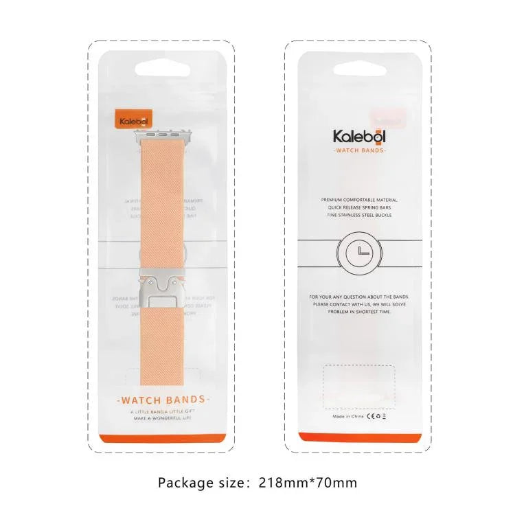 Kalebol パラシュートバックル 弾性ナイロンウォッチバンド Apple Watch 46mm / 49mm / 45mm / 44mm用、Apple Watch 42mm / 41mm / 40mm / 38mm用