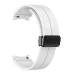 Kalebol 凹型折りたたみマグネットバックルシリコンストラップ、Samsung Galaxy Watch7 / 6 / 5 用