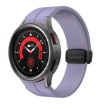 Kalebol 凹型折りたたみマグネットバックルシリコンストラップ、Samsung Galaxy Watch7 / 6 / 5 用