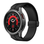 Kalebol 凹型折りたたみマグネットバックルシリコンストラップ、Samsung Galaxy Watch7 / 6 / 5 用