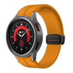Kalebol 凹型折りたたみマグネットバックルシリコンストラップ、Samsung Galaxy Watch7 / 6 / 5 用