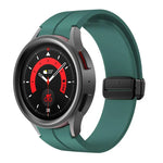 Kalebol 凹型折りたたみマグネットバックルシリコンストラップ、Samsung Galaxy Watch7 / 6 / 5 用