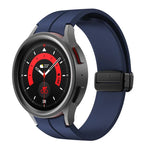 Kalebol 凹型折りたたみマグネットバックルシリコンストラップ、Samsung Galaxy Watch7 / 6 / 5 用