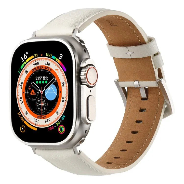 Kalebol 無地本革ウォッチバンド Apple Watch 46mm / 49mm / 45mm / 44mm用、Apple Watch 42mm / 41mm / 40mm / 38mm用