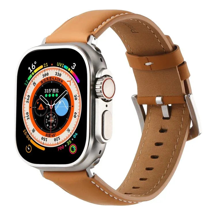 Kalebol 無地本革ウォッチバンド Apple Watch 46mm / 49mm / 45mm / 44mm用、Apple Watch 42mm / 41mm / 40mm / 38mm用