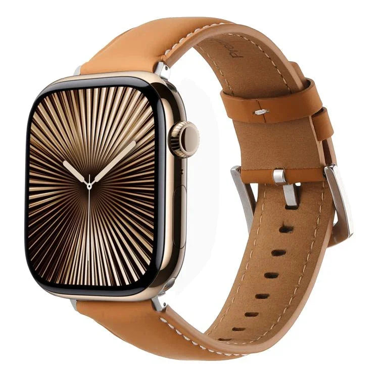 Kalebol 無地本革ウォッチバンド Apple Watch 46mm / 49mm / 45mm / 44mm用、Apple Watch 42mm / 41mm / 40mm / 38mm用