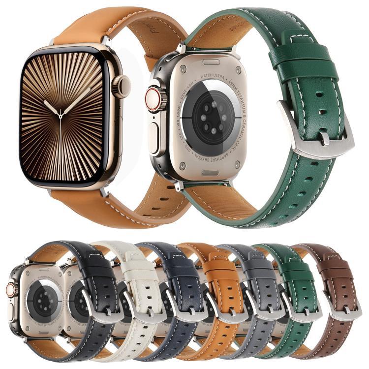 Kalebol 無地本革ウォッチバンド Apple Watch 46mm / 49mm / 45mm / 44mm用、Apple Watch 42mm / 41mm / 40mm / 38mm用