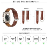 Kalebol 無地本革ウォッチバンド Apple Watch 46mm / 49mm / 45mm / 44mm用、Apple Watch 42mm / 41mm / 40mm / 38mm用