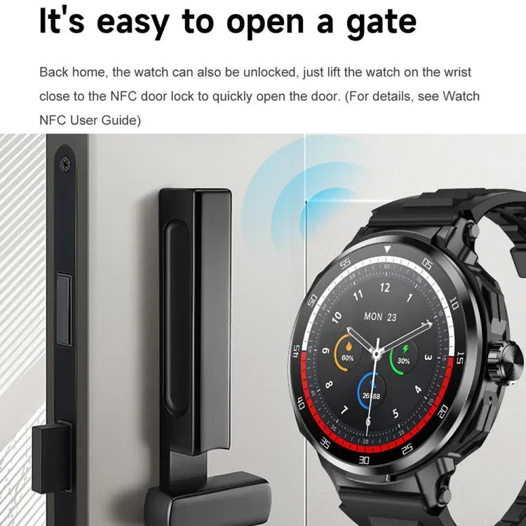 D11 1.46インチ 2イン1 Bluetoothイヤホン スマートウォッチ、Bluetooth通話 / NFC / 心拍数対応、D11（ブラック）、D11（グリーン）