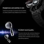 D11 1.46インチ 2イン1 Bluetoothイヤホン スマートウォッチ、Bluetooth通話 / NFC / 心拍数対応、D11（ブラック）、D11（グリーン）
