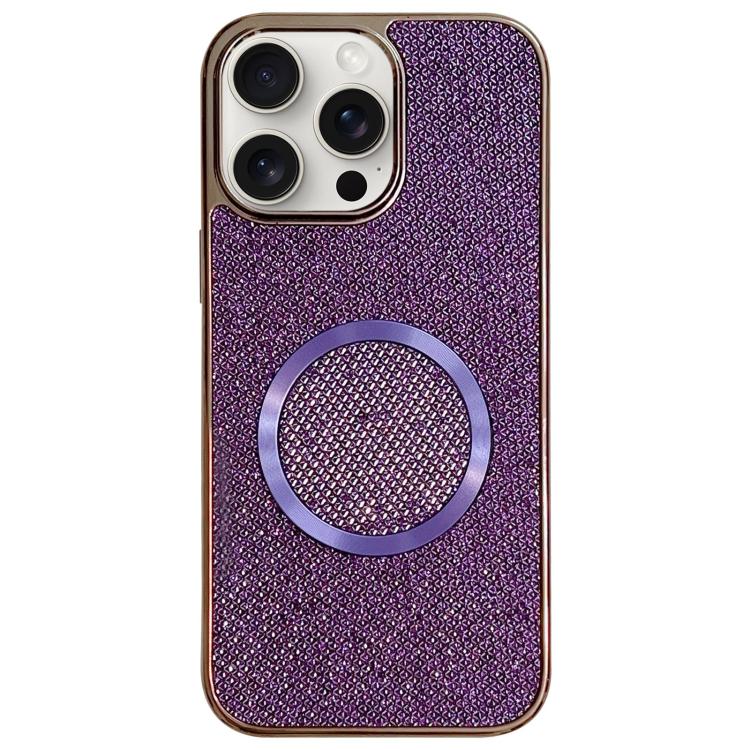 電気めっき PC グリッターグレイン MagSafe スマホケース、iPhone 17 Pro Max 用、iPhone 17 Pro 用、iPhone 16 Pro Max 用、iPhone 16 Pro 用、iPhone 16 Plus 用、iPhone 16 用、iPhone 15 Pro Max 用、iPhone 15 Pro 用