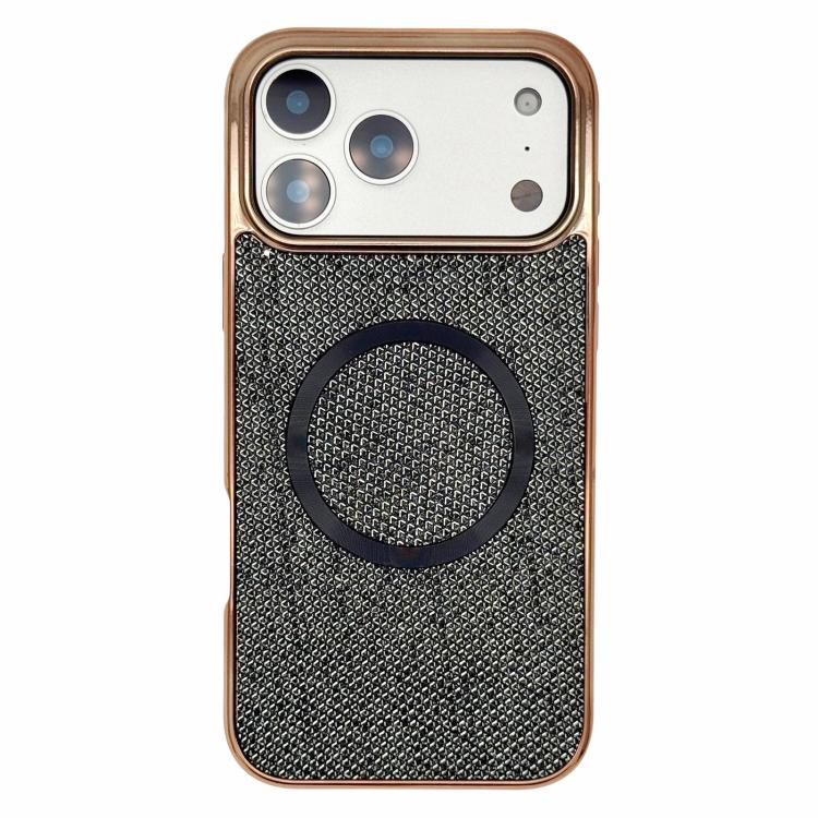 電気めっき PC グリッターグレイン MagSafe スマホケース、iPhone 17 Pro Max 用、iPhone 17 Pro 用、iPhone 16 Pro Max 用、iPhone 16 Pro 用、iPhone 16 Plus 用、iPhone 16 用、iPhone 15 Pro Max 用、iPhone 15 Pro 用