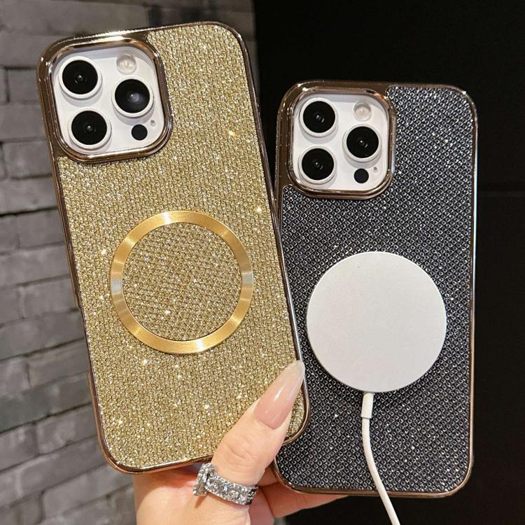 電気めっき PC グリッターグレイン MagSafe スマホケース、iPhone 17 Pro Max 用、iPhone 17 Pro 用、iPhone 16 Pro Max 用、iPhone 16 Pro 用、iPhone 16 Plus 用、iPhone 16 用、iPhone 15 Pro Max 用、iPhone 15 Pro 用