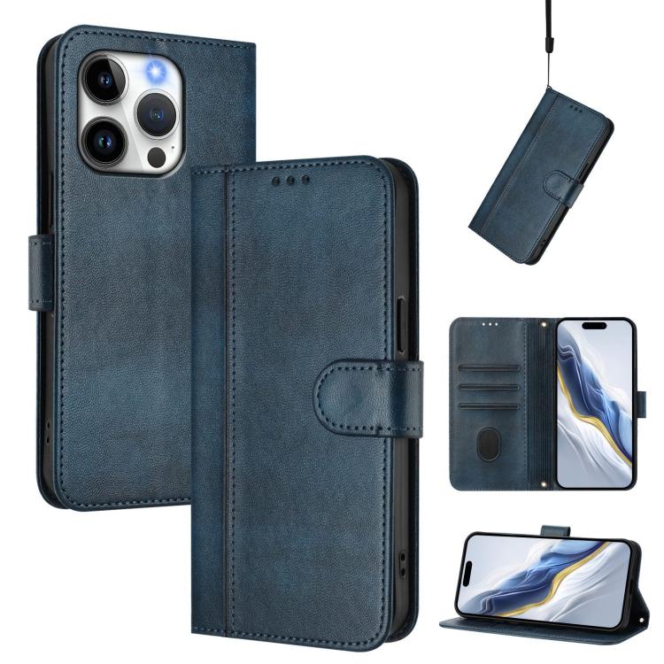 ラインスプライシングバックルレトロレザースマホケース、iPhone 16 Pro用、iPhone 16 Plus用、iPhone 16用、iPhone 15 Pro Max用、iPhone 15 Pro用、iPhone 15 Plus用