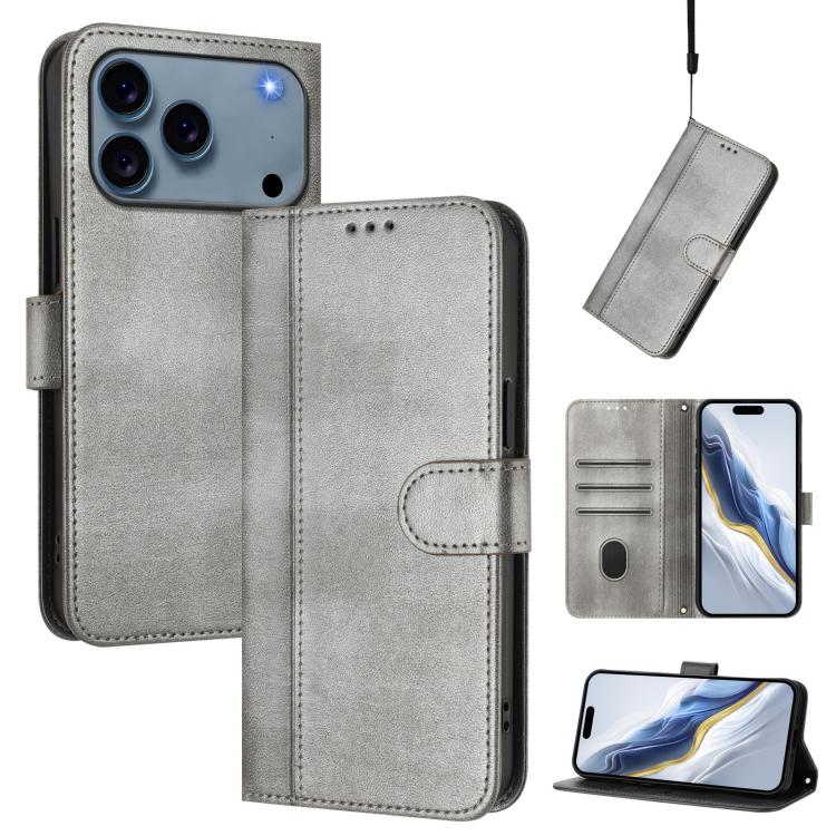 ラインスプライシングバックル レトロレザー スマホケース、iPhone 17e / 16e 用、iPhone 17 Pro Max 用、iPhone 17 Pro 用、iPhone 17 用、iPhone Air 用、iPhone 16 Pro Max 用