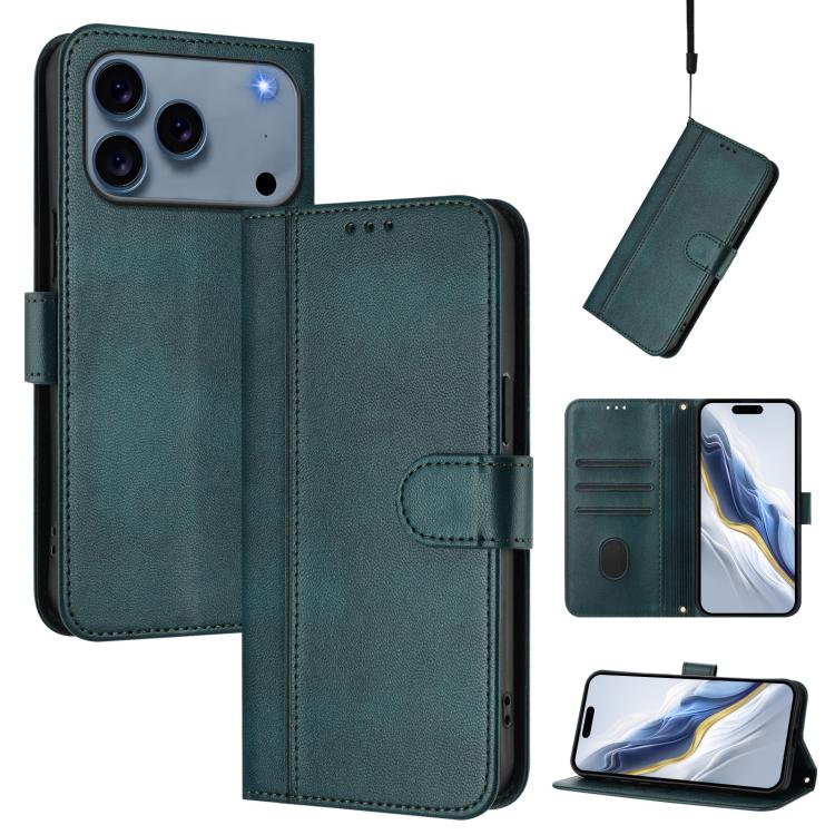 ラインスプライシングバックル レトロレザー スマホケース、iPhone 17e / 16e 用、iPhone 17 Pro Max 用、iPhone 17 Pro 用、iPhone 17 用、iPhone Air 用、iPhone 16 Pro Max 用