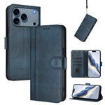 ラインスプライシングバックル レトロレザー スマホケース、iPhone 17e / 16e 用、iPhone 17 Pro Max 用、iPhone 17 Pro 用、iPhone 17 用、iPhone Air 用、iPhone 16 Pro Max 用