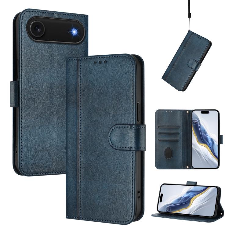 ラインスプライシングバックル レトロレザー スマホケース、iPhone 17e / 16e 用、iPhone 17 Pro Max 用、iPhone 17 Pro 用、iPhone 17 用、iPhone Air 用、iPhone 16 Pro Max 用