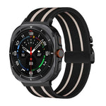 パラシュートバックルストライプナイロン伸縮編みウォッチバンド、Samsung Galaxy Watch Ultra 47mm / Ultra 2025 用