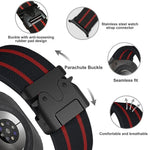 パラシュートバックルストライプナイロン伸縮編みウォッチバンド、Samsung Galaxy Watch Ultra 47mm / Ultra 2025 用