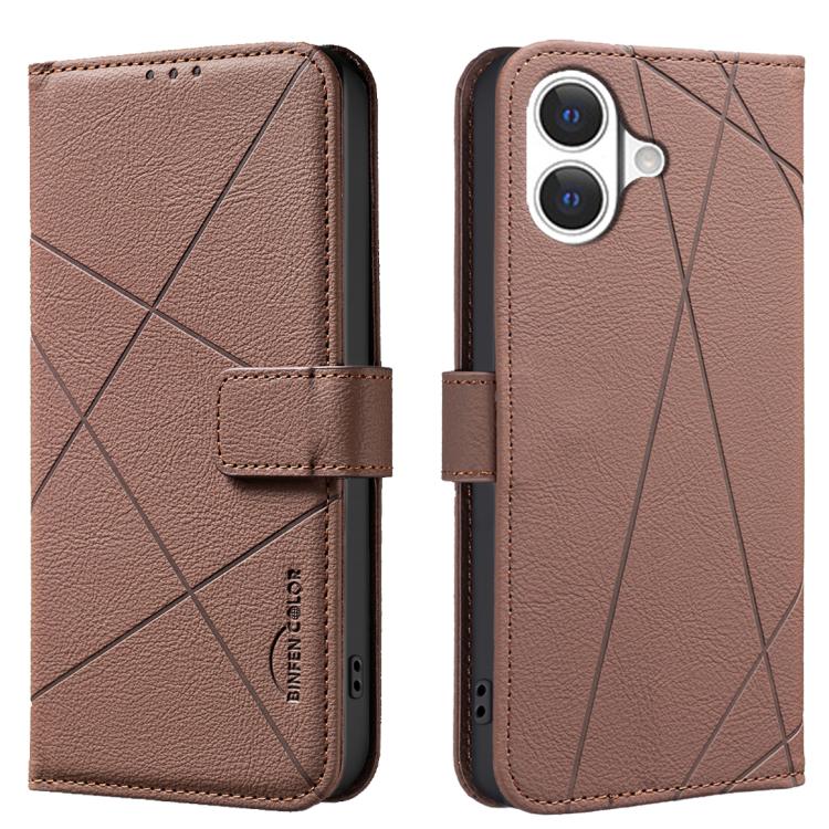 幾何学模様 RFID レザー スマホケース、iPhone 16e / 17e 用、iPhone 17 Pro Max 用、iPhone 17 Pro 用、iPhone 17 用、iPhone Air 用、iPhone 16 Pro Max 用、iPhone 16 Pro 用、iPhone 16 Plus 用
