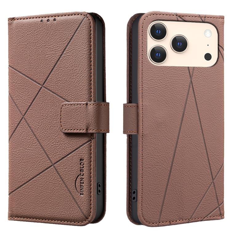 幾何学模様 RFID レザー スマホケース、iPhone 16e / 17e 用、iPhone 17 Pro Max 用、iPhone 17 Pro 用、iPhone 17 用、iPhone Air 用、iPhone 16 Pro Max 用、iPhone 16 Pro 用、iPhone 16 Plus 用