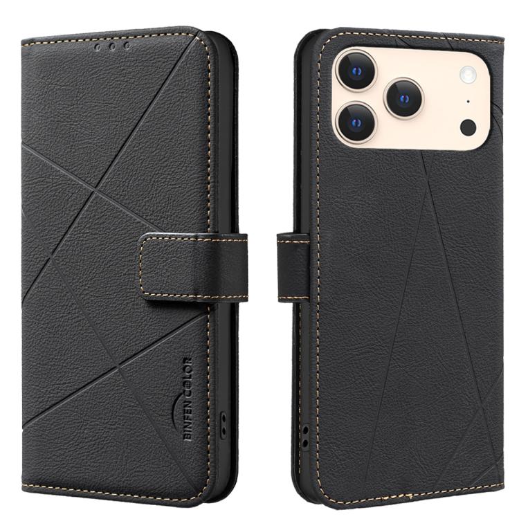 幾何学模様 RFID レザー スマホケース、iPhone 16e / 17e 用、iPhone 17 Pro Max 用、iPhone 17 Pro 用、iPhone 17 用、iPhone Air 用、iPhone 16 Pro Max 用、iPhone 16 Pro 用、iPhone 16 Plus 用