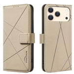 幾何学模様 RFID レザー スマホケース、iPhone 16e / 17e 用、iPhone 17 Pro Max 用、iPhone 17 Pro 用、iPhone 17 用、iPhone Air 用、iPhone 16 Pro Max 用、iPhone 16 Pro 用、iPhone 16 Plus 用