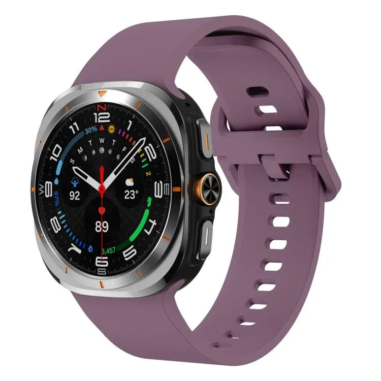 Solid Color Colorful Buckle Silicone Watch Band, For Samsung Galaxy Watch Ultra 47mm / Ultra 2025