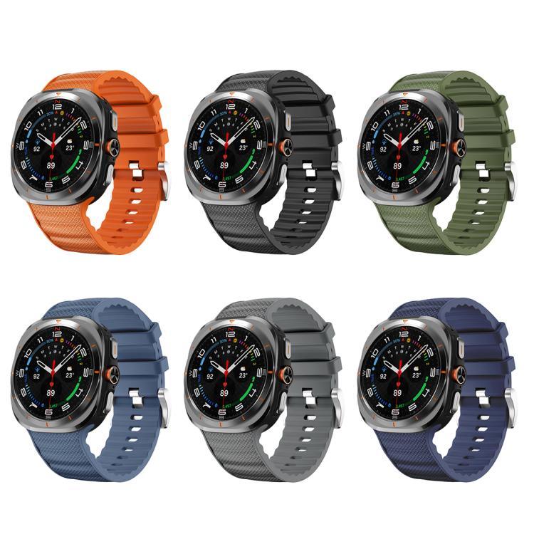 無地スポーツシリコンウォッチバンド、Samsung Galaxy Watch Ultra 47mm / Ultra 2025用