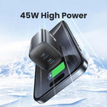 USAMS CC306 T66 45W デュアルUSB-C / Type-C GaN急速充電器、USプラグ、CC306