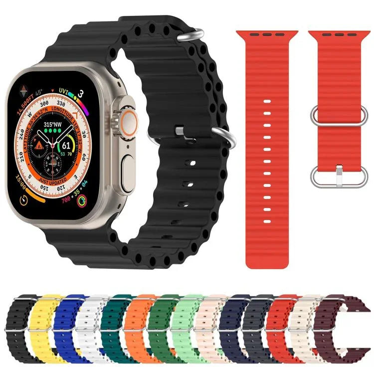 xDfind オーシャンシリコンウォッチバンド、Apple Watch 46mm / 49mm / 45mm / 44mm用、Apple Watch 42mm / 41mm / 40mm / 38mm用