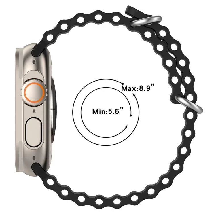 xDfind オーシャンシリコンウォッチバンド、Apple Watch 46mm / 49mm / 45mm / 44mm用、Apple Watch 42mm / 41mm / 40mm / 38mm用