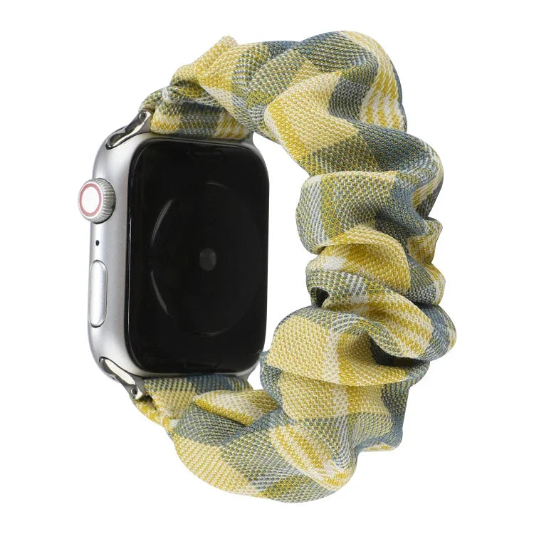 JK制服スタイル布＋ステンレススチールウォッチリストストラップ、Apple Watch Series 7 45mm / 6 & SE & 5 & 4 44mm / 3 & 2 & 1 42mm用、Apple Watch Series 7 41mm / 6 & SE & 5 & 4 40mm / 3 & 2 & 1 38mm用