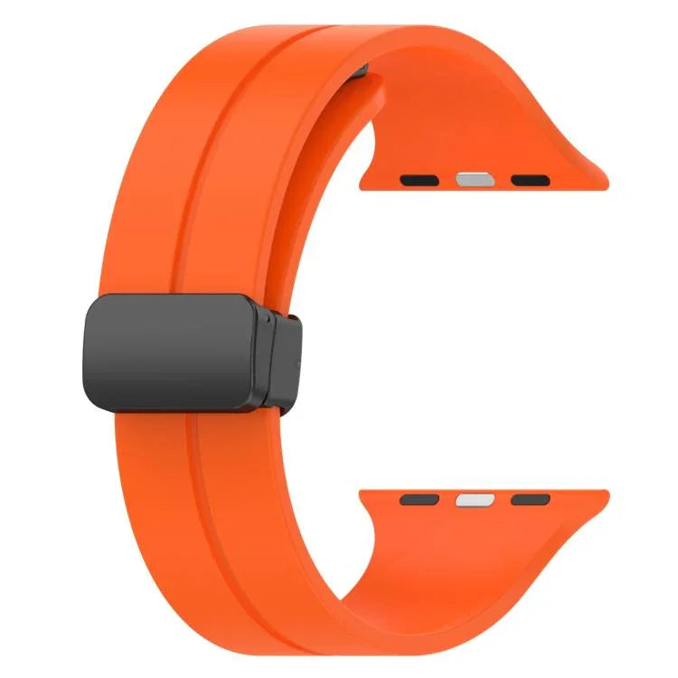 xDfind 無地マグネティックバックルシリコンウォッチバンド、Apple Watch 46mm / 49mm / 45mm / 44mm用、Apple Watch 42mm / 41mm / 40mm / 38mm用