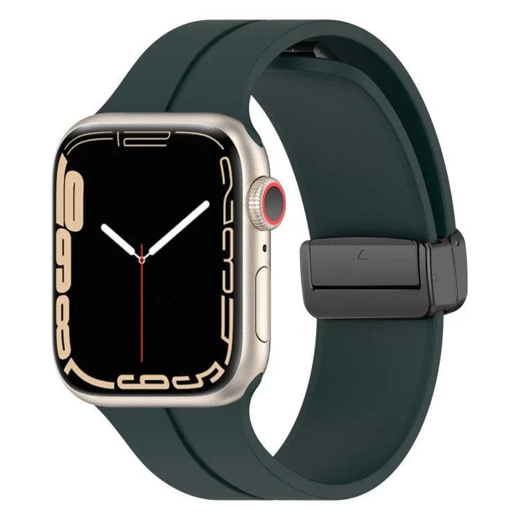 xDfind 無地マグネティックバックルシリコンウォッチバンド、Apple Watch 46mm / 49mm / 45mm / 44mm用、Apple Watch 42mm / 41mm / 40mm / 38mm用